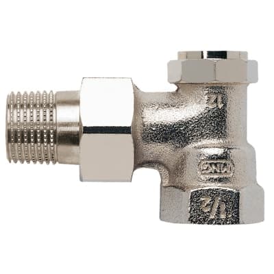 Altech Returventil Vinkel DN10, förnicklad, max temperatur +130°C