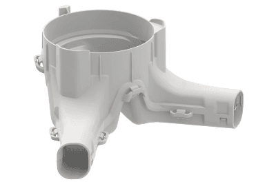 Vattenfördelare IDO Trevi/Gloss för synlig cistern, vit 100x240x75mm