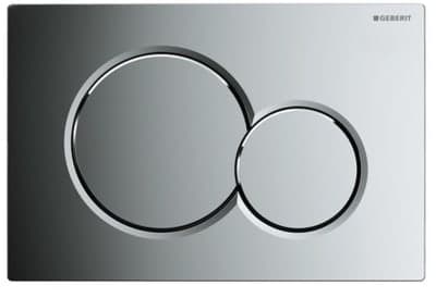 Geberit Sigma01 dubbelspolplatta för WC, förkromad, rund design