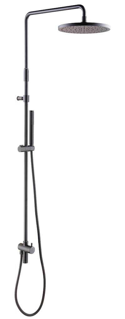 Alterna Takdusch Bello B1 i matt svart mässing med teleskopisk höjdjustering