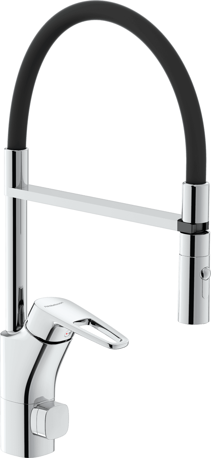 FM Mattsson Siljan Flexi 1-grepps köksblandare med kallstart och temperaturspärr