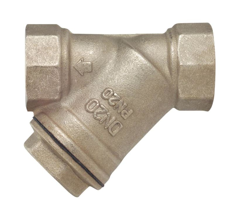 Smutsfilter DN 40 G40 invändig gänga i mässing, max 90°C, PN20