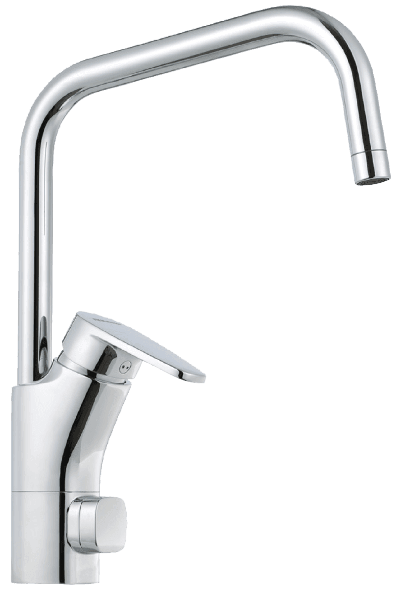 FM Mattsson Runn köksblandare 1-grepps krom med diskavstängning och flödesbegränsning