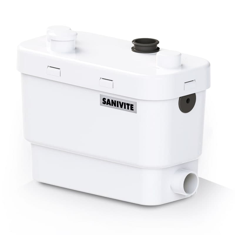 SANIFLO SANIVITE + BDT-pump för gråvatten - 400W, 4 inloppsanslutningar, vit