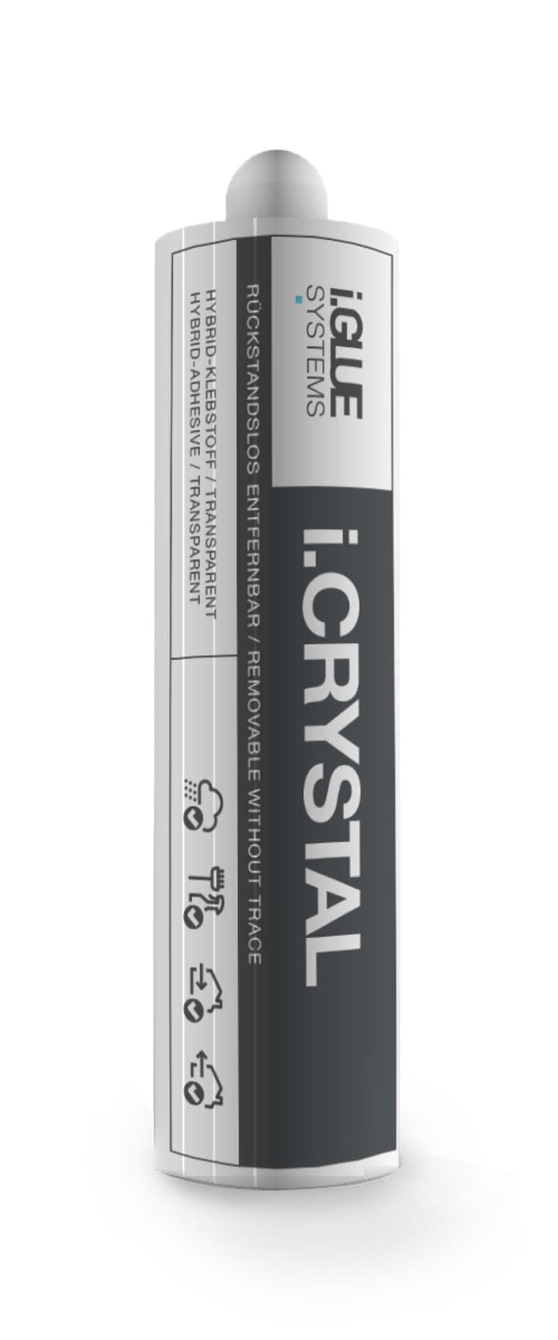 i.CRYSTAL WC-LIM, transparent 310ml - Frosttåligt och UV-beständigt lim