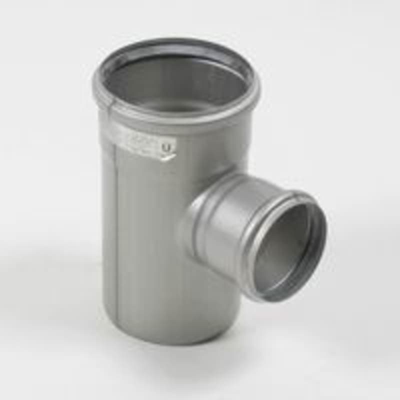 Blucher grenrör syrafast 110x75x90° rostfri muff x slätända x muff