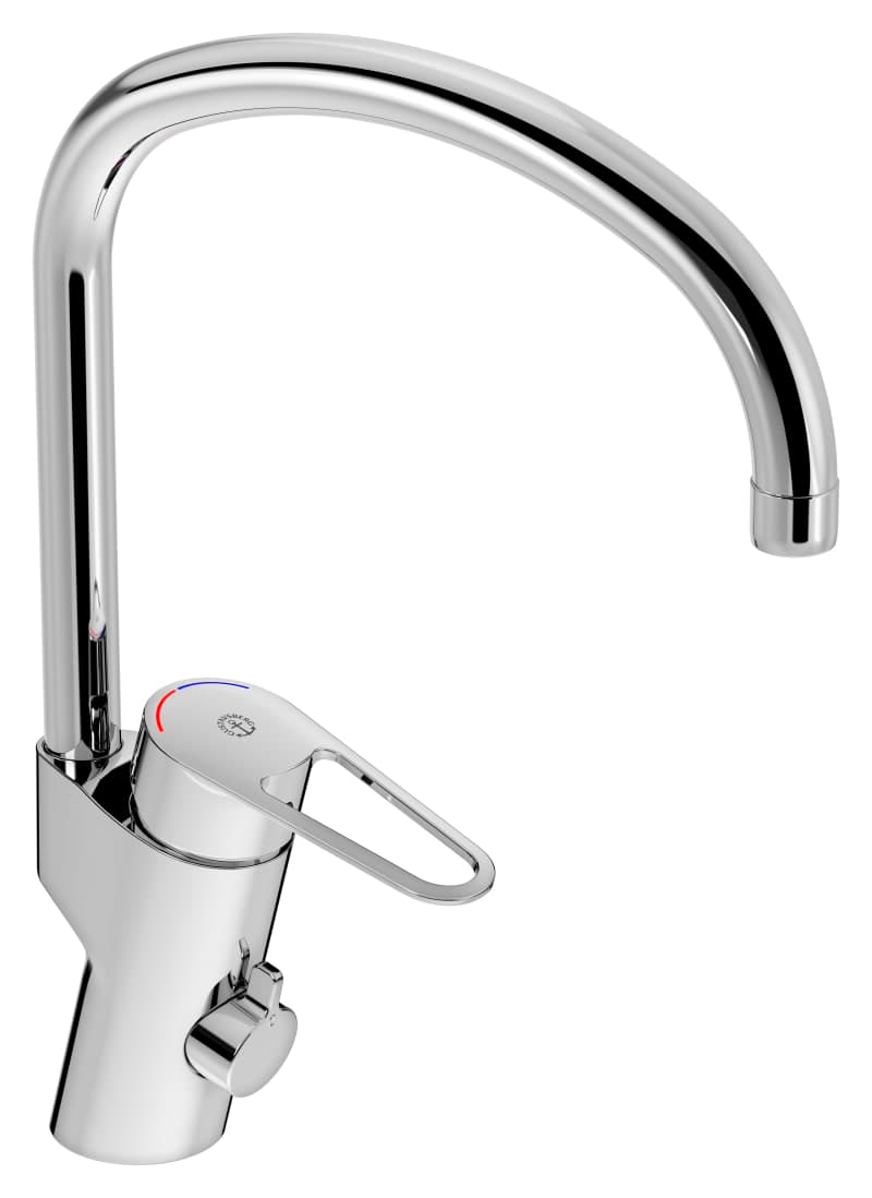 Köksblandare GUSTAVSBERG Nya Nautic - Hög D-pip, Energiklass C, Diskmaskinsavstängning