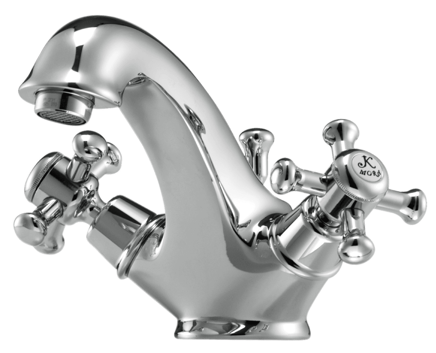 Mora FM Mattsson Tvättställsblandare 2-Grepp Krom - Lyftventil - RSK 8220032