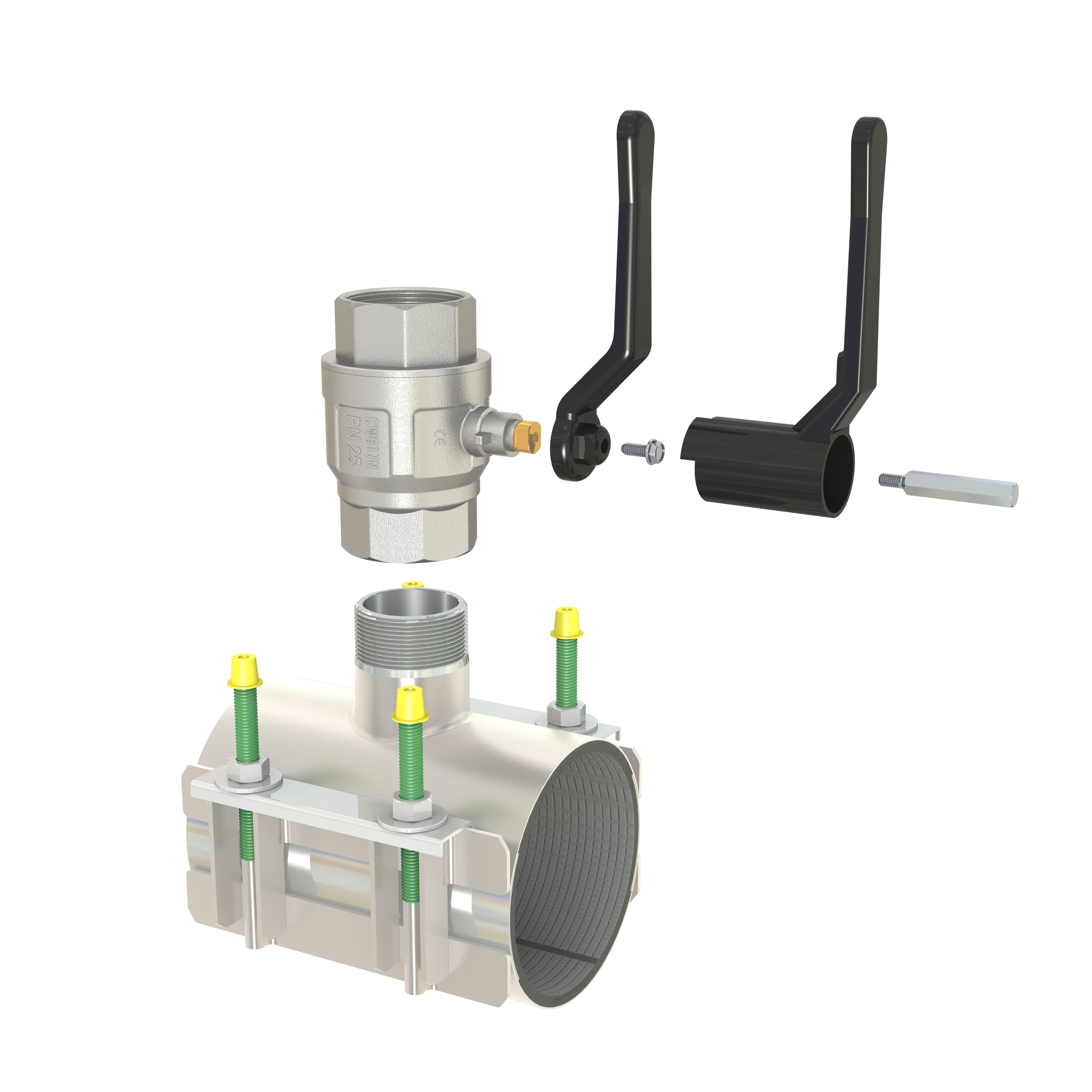 NoTap Ventil Big Rostfri 112-134mm DN65 - Blockering - RSK 5085777