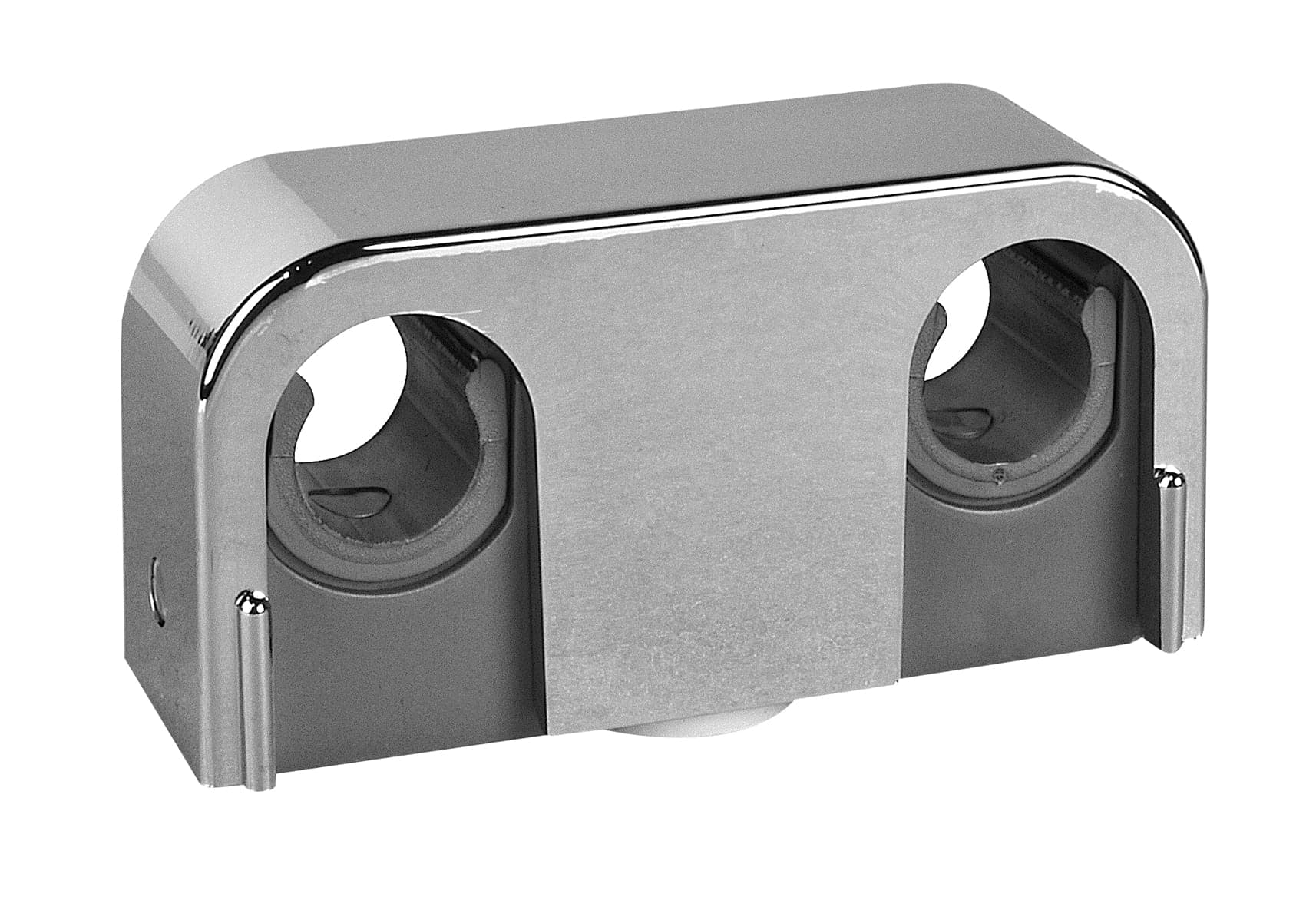 Faluplast 14005 Rörklamma krom, dubbel, med snäpplock, 12/15 mm, RSK 3811406