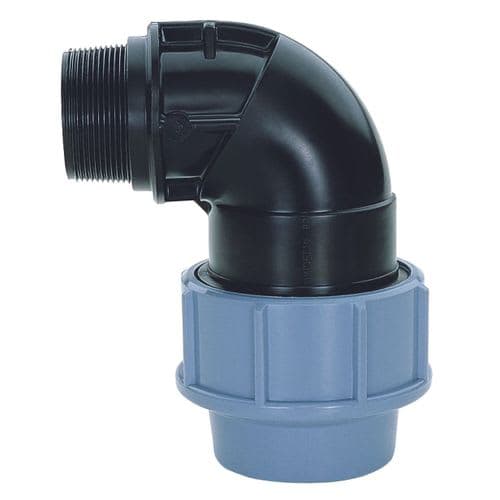 CARAT Vinkel med tryckmutter och utvändig gänga 32XR25, Artikelnummer 61053